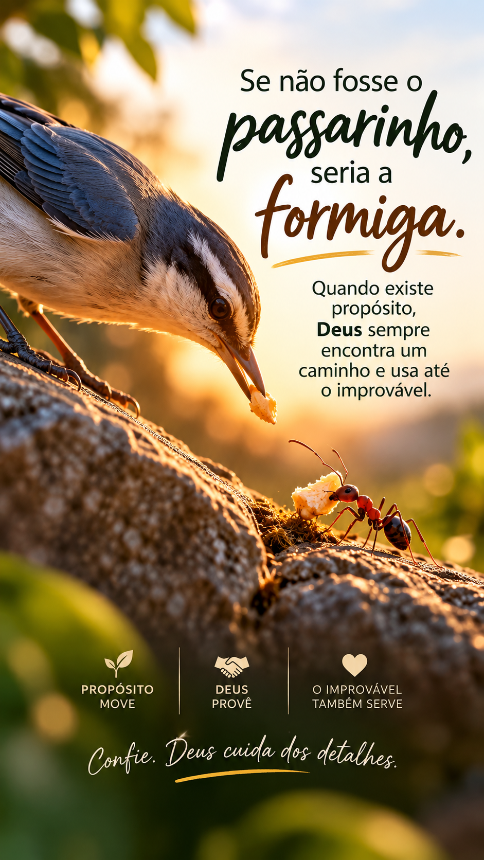 Capa do vídeo Se não fosse o passarinho seria a formiga